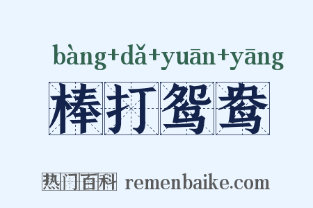 棒打鸳鸯是什么意思的图片